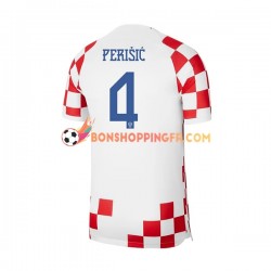 Maillot Domicile Croatie Perisic 4 Coupe du Monde 2022 Manches Courtes Homme