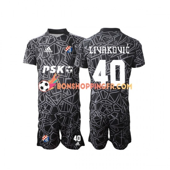 Maillot Domicile Dinamo Zagreb Gardien Livakovic 40 2022-2023 Manches Courtes Jeune Enfant(+shorts)