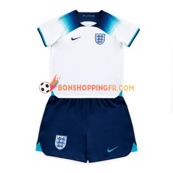 Maillot Domicile Angleterre Coupe du Monde 2022 Manches Courtes Jeune Enfant(+shorts)