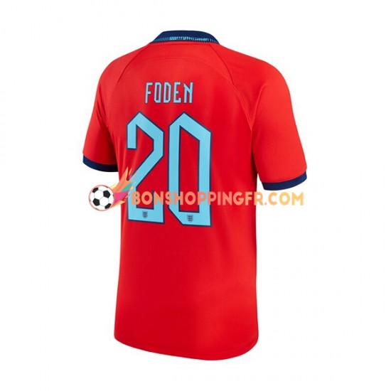 Maillot Extérieur Angleterre Foden 20 Coupe du Monde 2022 Manches Courtes Homme