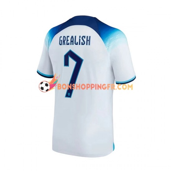 Maillot Domicile Angleterre Grealish 7 Coupe du Monde 2022 Manches Courtes Homme