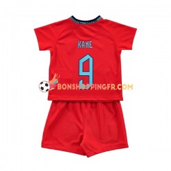 Maillot Extérieur Angleterre Kane 9 Coupe du Monde 2022 Manches Courtes Jeune Enfant(+shorts)