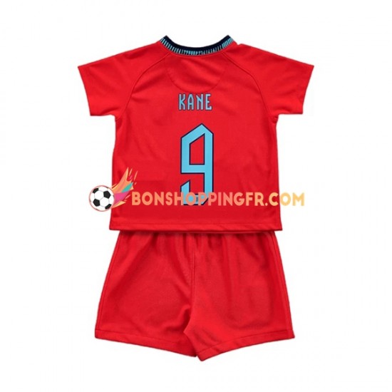 Maillot Extérieur Angleterre Kane 9 Coupe du Monde 2022 Manches Courtes Jeune Enfant(+shorts)