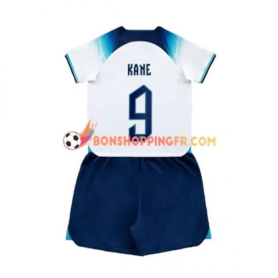 Maillot Domicile Angleterre Kane 9 Coupe du Monde 2022 Manches Courtes Jeune Enfant(+shorts)