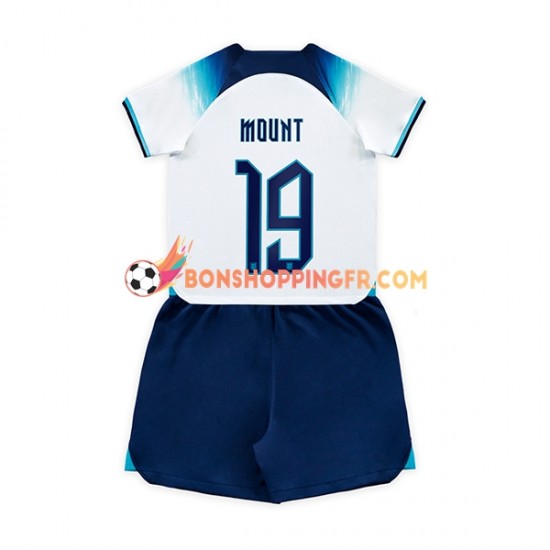 Maillot Domicile Angleterre Mount 19 Coupe du Monde 2022 Manches Courtes Jeune Enfant(+shorts)