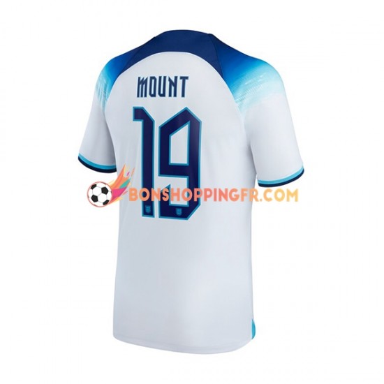 Maillot Domicile Angleterre Mount 19 Coupe du Monde 2022 Manches Courtes Homme