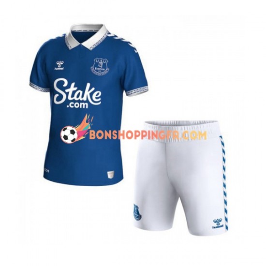 Maillot Domicile Everton 2023-2024 Manches Courtes Jeune Enfant(+shorts)