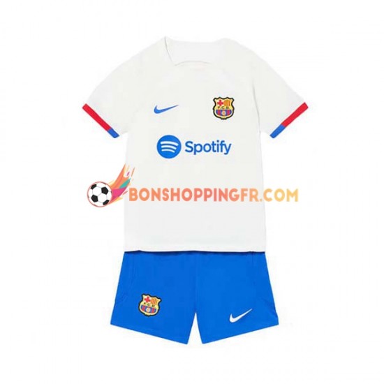 Maillot Extérieur FC Barcelone 2023-2024 Manches Courtes Jeune Enfant(+shorts)