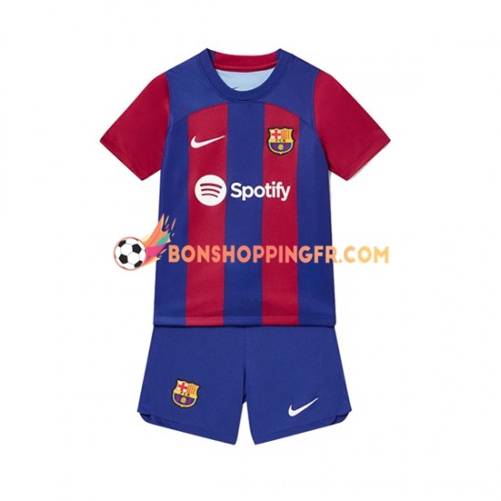 Maillot Domicile FC Barcelone 2023-2024 Manches Courtes Jeune Enfant(+shorts)