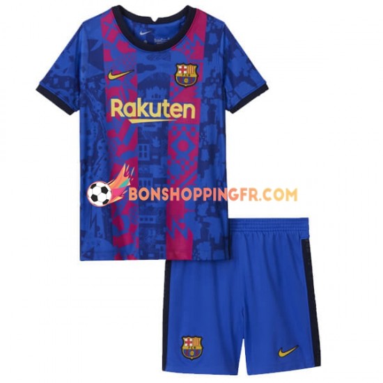 Maillot 3ème FC Barcelone 2021-2022 Manches Courtes Jeune Enfant(+shorts)