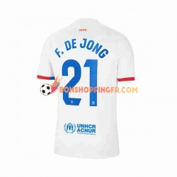 Maillot Extérieur FC Barcelone Frenkie de Jong 21 2023-2024 Manches Courtes Homme