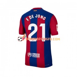 Maillot Domicile FC Barcelone Frenkie de Jong 21 2023-2024 Manches Courtes Homme
