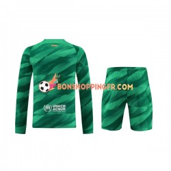 Maillot Domicile FC Barcelone Gardien 2023-2024 Manches Longues Jeune Enfant(+shorts)