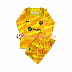 Maillot 4ème FC Barcelone Gardien Ter Stegen 1 2023-2024 Manches Longues Jeune Enfant(+shorts)