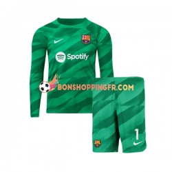 Maillot Domicile FC Barcelone Gardien Ter Stegen 1 2023-2024 Manches Longues Jeune Enfant(+shorts)