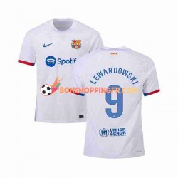 Maillot Extérieur FC Barcelone LEWANDOWSKI 9 2023-2024 Manches Courtes Homme