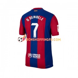 Maillot Domicile FC Barcelone Ousmane Dembele 7 2023-2024 Manches Courtes Homme