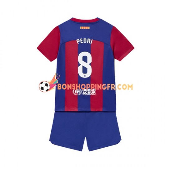 Maillot Domicile FC Barcelone Pedri 8 2023-2024 Manches Courtes Jeune Enfant(+shorts)