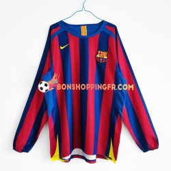 Maillot Rétro Domicile FC Barcelone 2005-2006 Manches Longues Homme