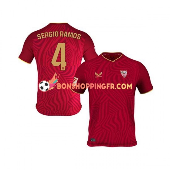 Maillot Extérieur Séville FC Sergio Ramos 4 2023-2024 Manches Courtes Homme