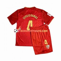 Maillot Extérieur Séville FC Sergio Ramos 4 2023-2024 Manches Courtes Jeune Enfant(+shorts)
