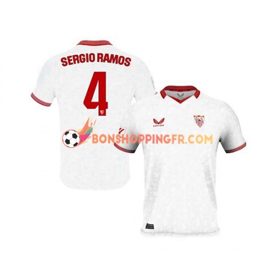 Maillot Domicile Séville FC Sergio Ramos 4 2023-2024 Manches Courtes Homme