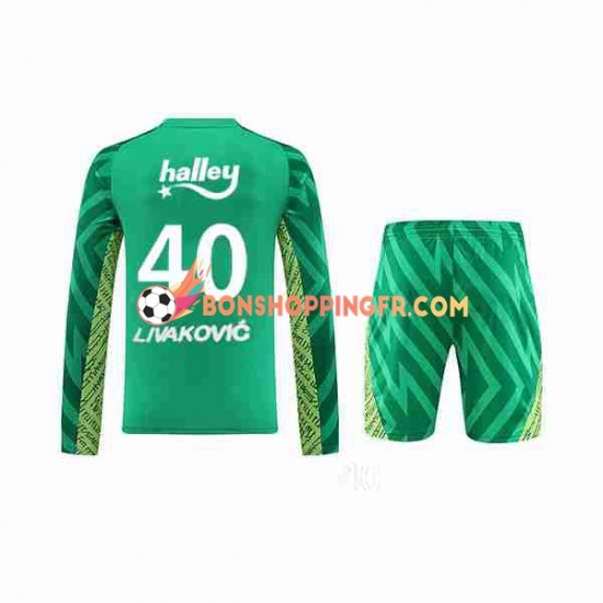 Maillot Domicile Gardien Fenerbahce Livakovic 40 2023-2024 Manches Longues Jeune Enfant(+shorts)