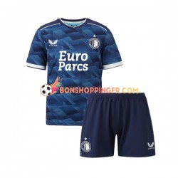Maillot Extérieur Feyenoord Rotterdam 2023-2024 Manches Courtes Jeune Enfant(+shorts)