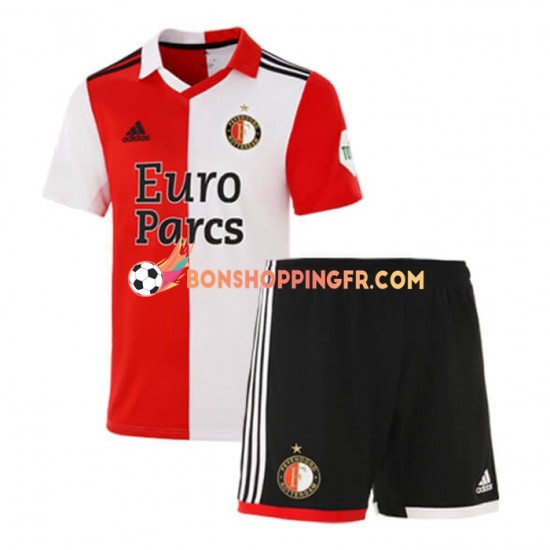 Maillot Domicile Feyenoord Rotterdam 2022-2023 Manches Courtes Jeune Enfant(+shorts)