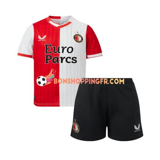 Maillot Domicile Feyenoord Rotterdam 2023-2024 Manches Courtes Jeune Enfant(+shorts)
