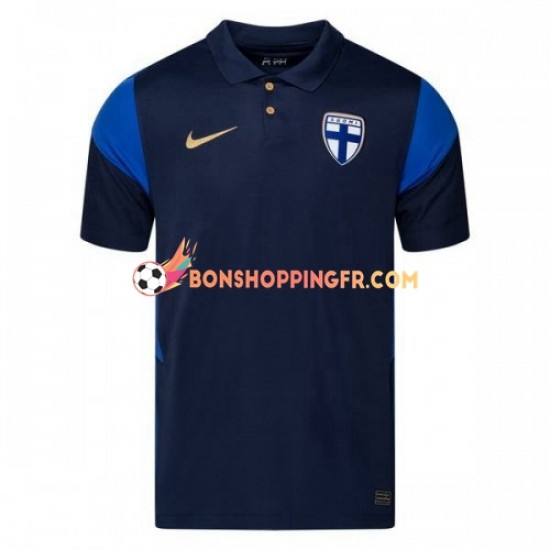 Maillot Extérieur Finlande Euro 2020 Manches Courtes Homme