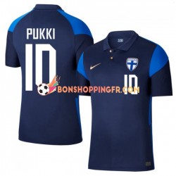 Maillot Extérieur Finlande Teemu Pukki 10 Euro 2020 Manches Courtes Homme