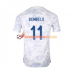 Maillot Extérieur France Dembele 11 Coupe du Monde 2022 Manches Courtes Homme