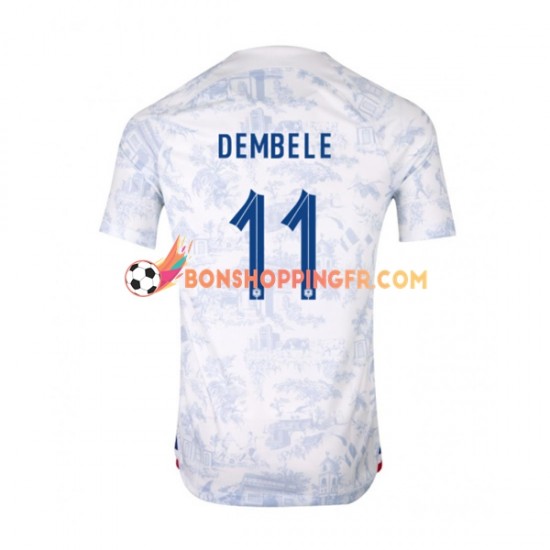 Maillot Extérieur France Dembele 11 Coupe du Monde 2022 Manches Courtes Homme