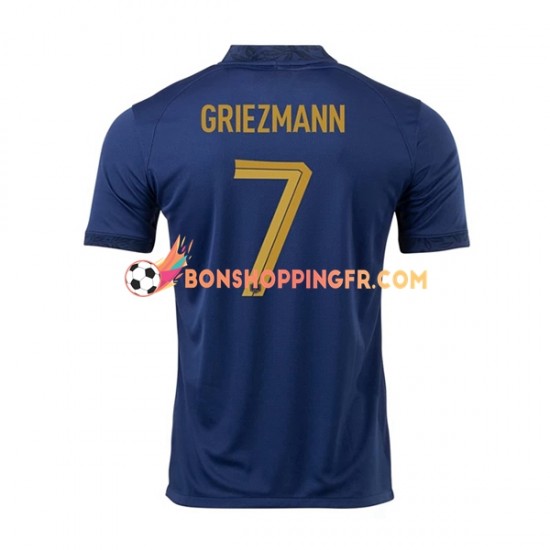 Maillot Domicile France Griezmann 7 Coupe du Monde 2022 Manches Courtes Homme