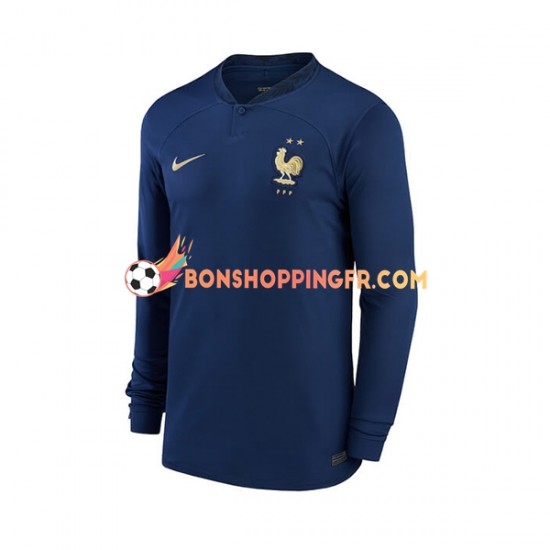 Maillot Domicile France Coupe du Monde 2022 Manches Longues Homme