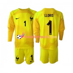 Maillot 3ème France Gardien Hugo Lloris 1 Coupe du Monde 2022 Manches Longues Jeune Enfant(+shorts)