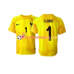 Maillot 3ème France Gardien Hugo Lloris 1 Coupe du Monde 2022 Manches Courtes Homme