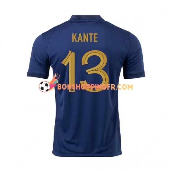 Maillot Domicile France Kante 13 Coupe du Monde 2022 Manches Courtes Homme