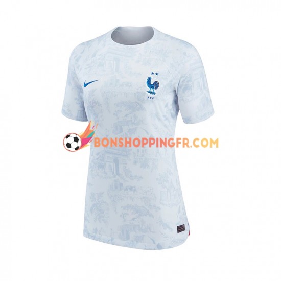 Maillot Extérieur France Coupe du Monde 2022 Manches Courtes Femme