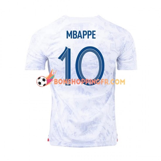 Maillot Extérieur France Mbappe 10 Coupe du Monde 2022 Manches Courtes Homme