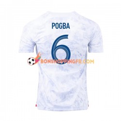 Maillot Extérieur France Pogba 6 Coupe du Monde 2022 Manches Courtes Homme
