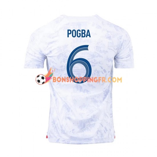 Maillot Extérieur France Pogba 6 Coupe du Monde 2022 Manches Courtes Homme