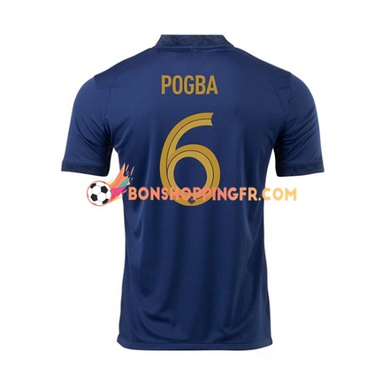 Maillot Domicile France Pogba 6 Coupe du Monde 2022 Manches Courtes Homme