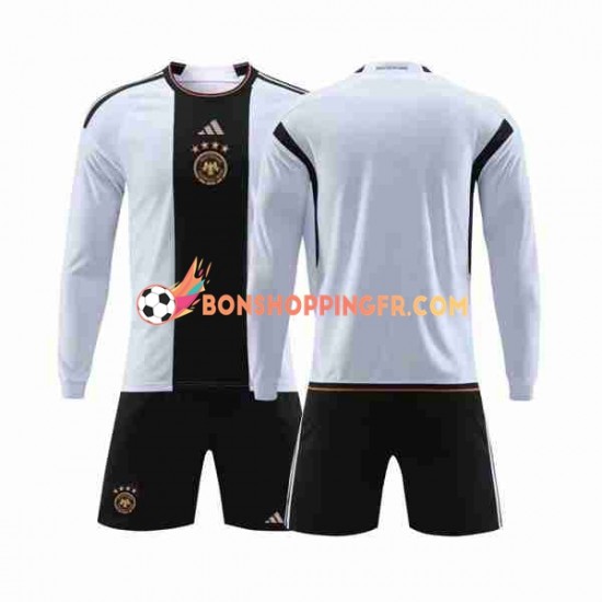 Maillot Domicile Allemagne Coupe du Monde 2022 Manches Longues Jeune Enfant(+shorts)