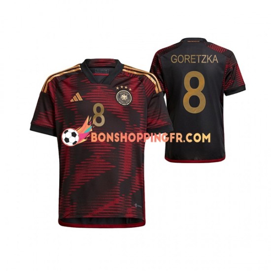 Maillot Extérieur Allemagne Leon Goretzka 8 Coupe du Monde 2022 Manches Courtes Homme