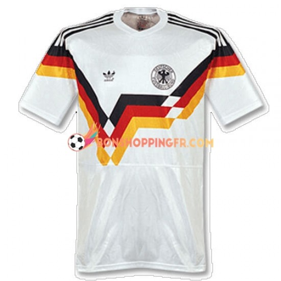 Maillot Rétro Domicile Allemagne 1990 Manches Courtes Homme