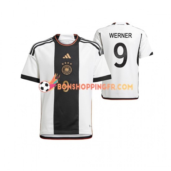 Maillot Domicile Allemagne Timo Werner 9 Coupe du Monde 2022 Manches Courtes Homme