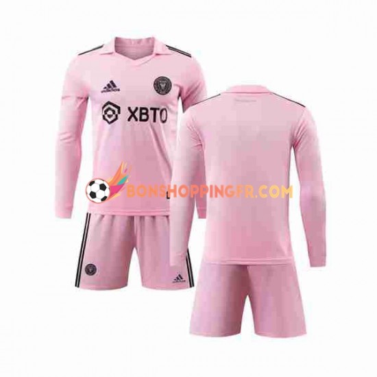 Maillot Domicile InterMiami 2023-2024 Manches Longues Jeune Enfant(+shorts)