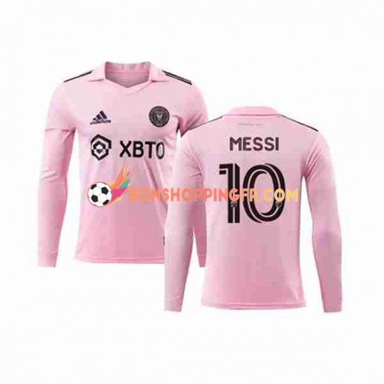 Maillot Domicile InterMiami Lionel Messi 10 2023-2024 Manches Longues Homme